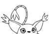 Digimon Tailmon omalovánky pro děti k vytisknutí