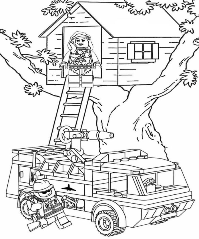 Livre à colorier Lego Tree House à imprimer