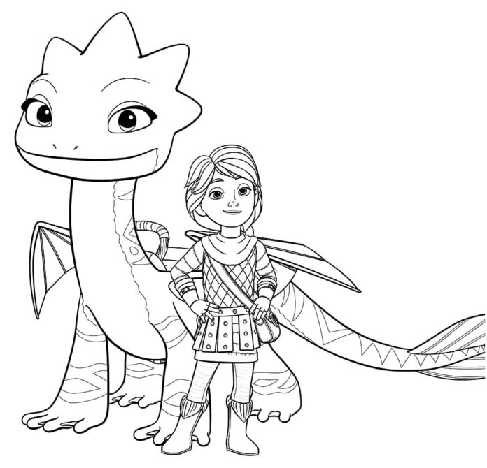 Libro para colorear Dragons Rescue Riders para niños para imprimir