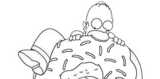 Veľký donut a Simpsonovci - omaľovánky