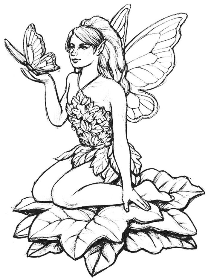 Livre de coloriage Fille papillon imprimable & en ligne