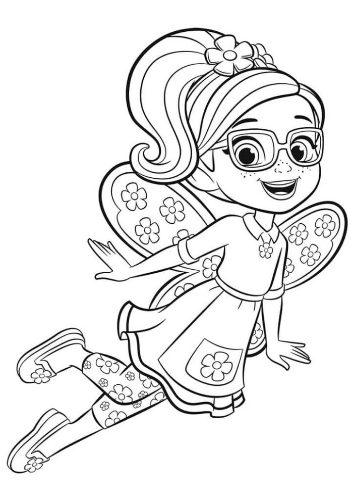 Coloring Book Girl from Butterbean's Cafe to print and online