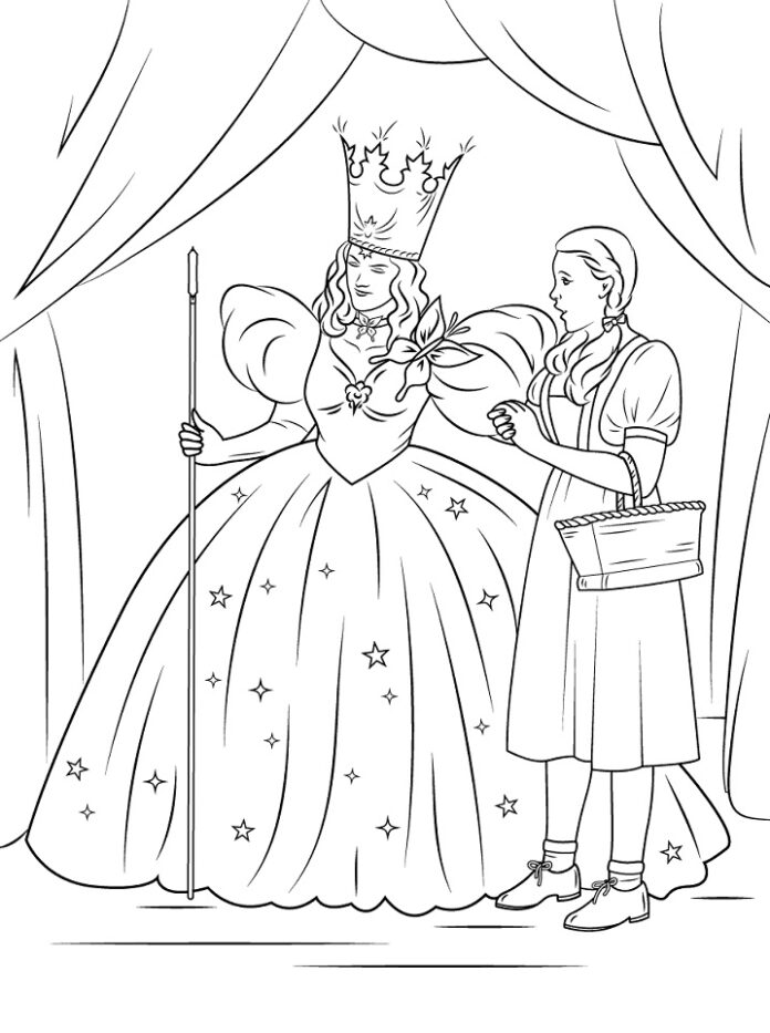 The Wizard of Oz girls coloring book to print