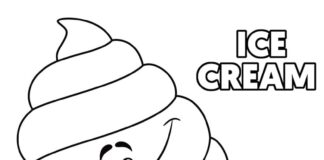 Emoticons Impressível Livro para colorir sorvetes