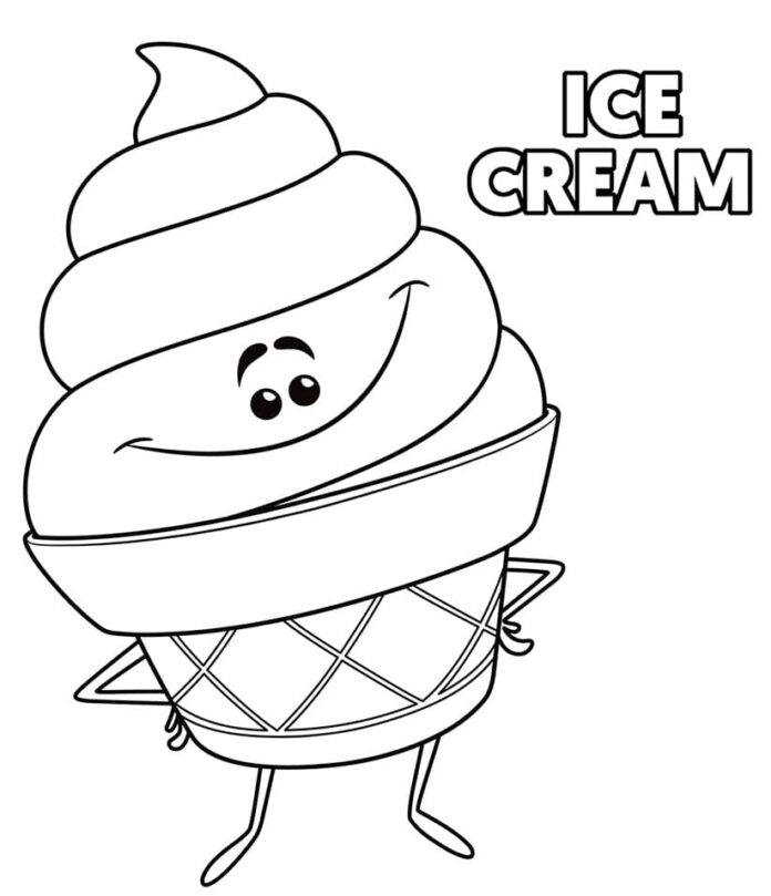 Emoticônes à imprimer Livre de coloriage de la crème glacée