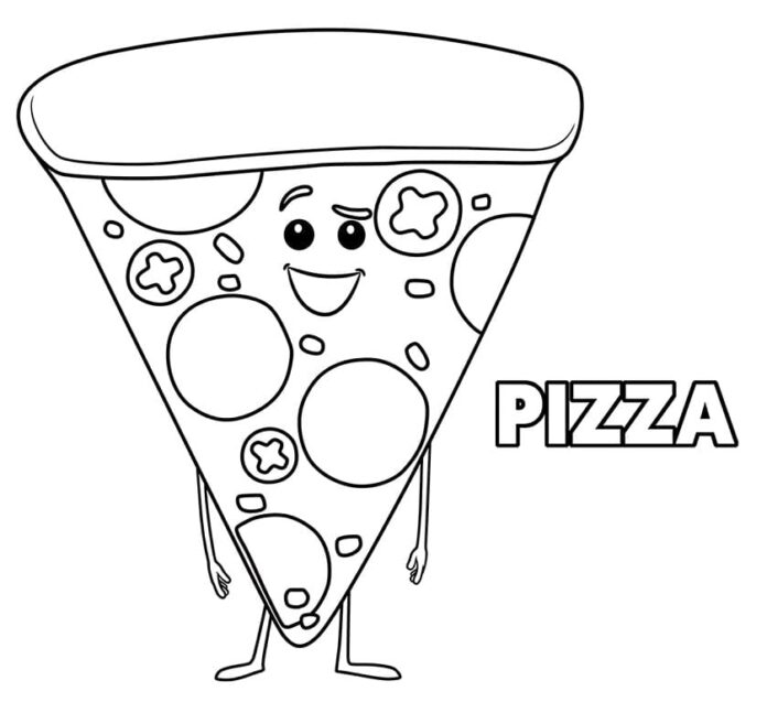Emotions Pizza coloring book to print