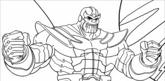 FOrtnite Thanos tulostettava värityskirja