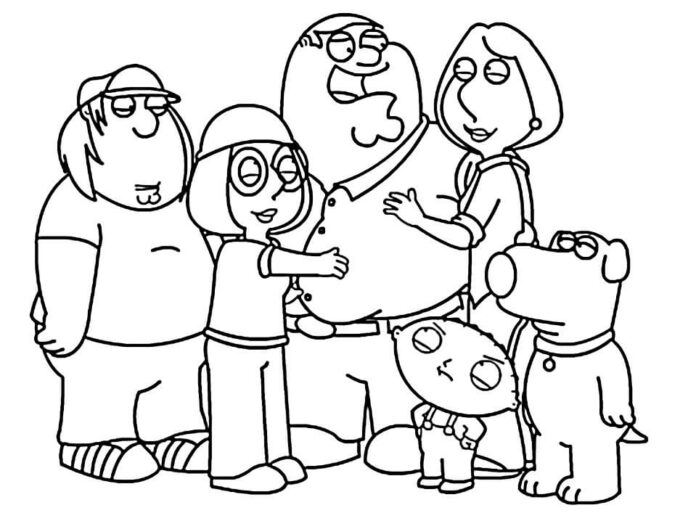 Family Guy coloring book from cartoon to print and online
