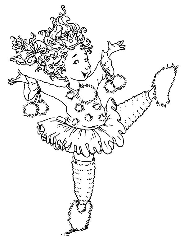 Livro colorido Fancy Nancy dança para imprimir