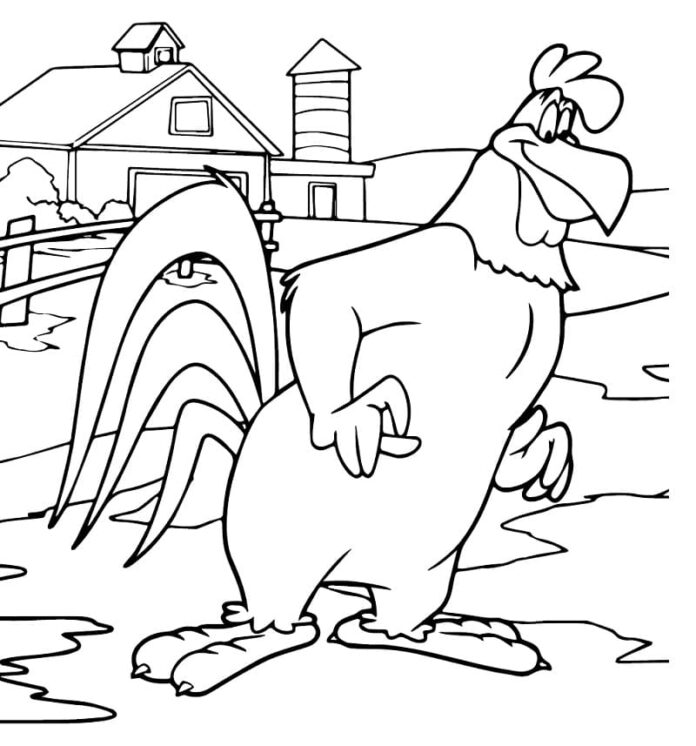 Farm coloring book for kids with cartoon to print