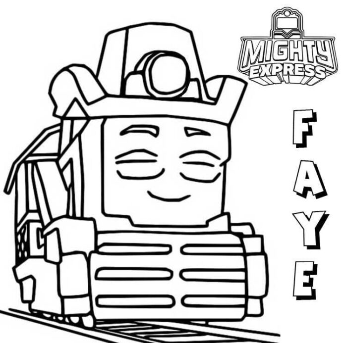 Farmer Faye Mighty Express tulostettava värityskirja
