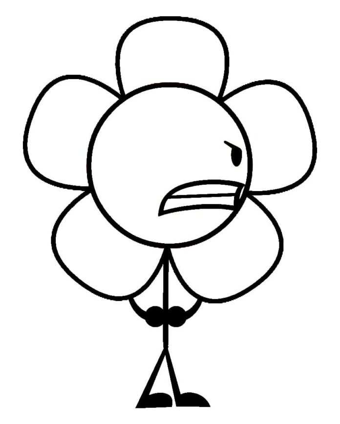 Flower Battle coloring book to print