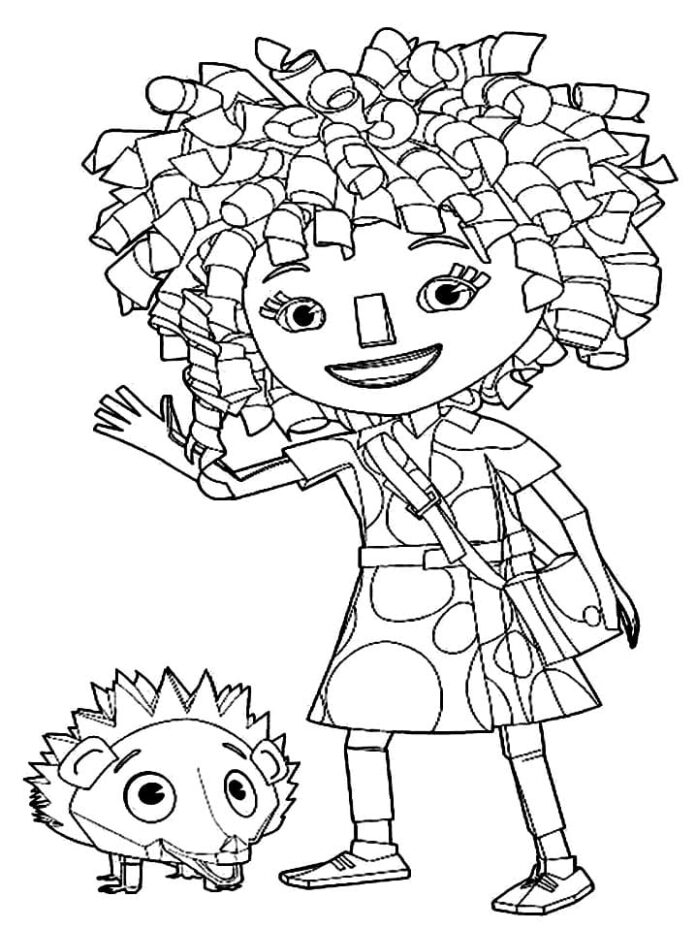 Livro para colorir Fluffy e Kira para crianças