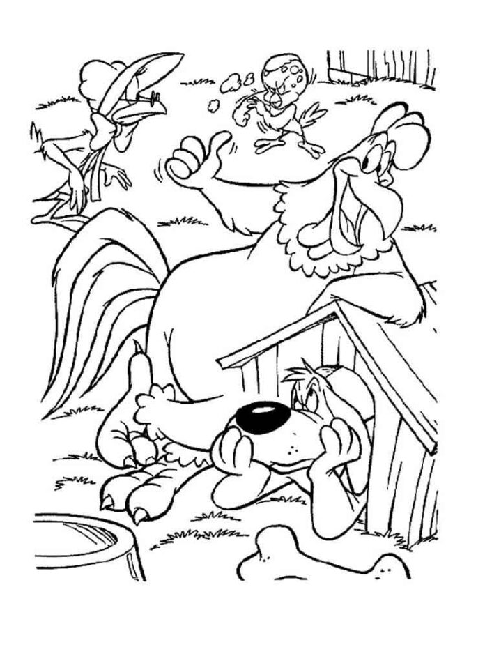 Printable Foghorn Leghorn and Friends Coloring Book