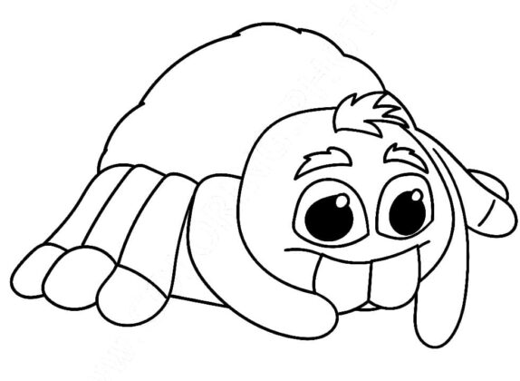 Frank the spider coloring book from Back to the Outback to print and online