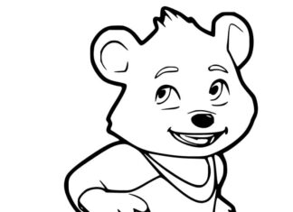 Livre à colorier Goldie et l'ourson à imprimer