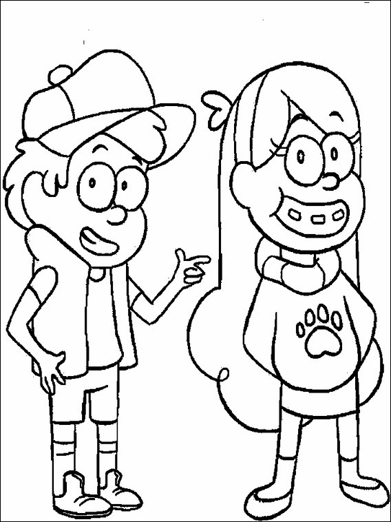 Livre à colorier Gravity Falls à imprimer pour les enfants