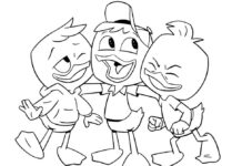 Printable coloring book of Hyzio and Zyzio from Ducktales