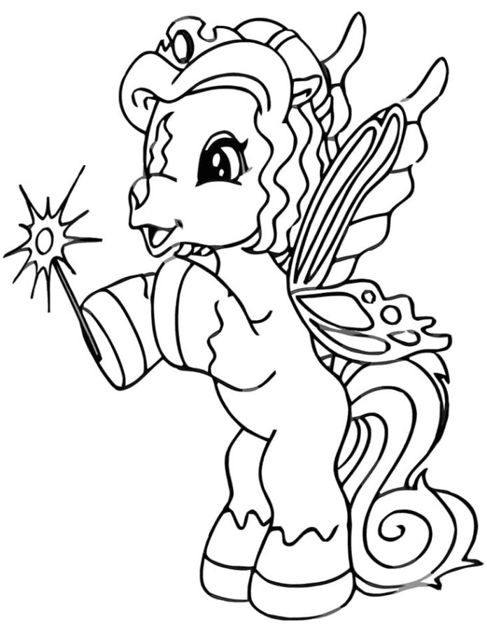Printable unicorn coloring book of Filly Funtasia