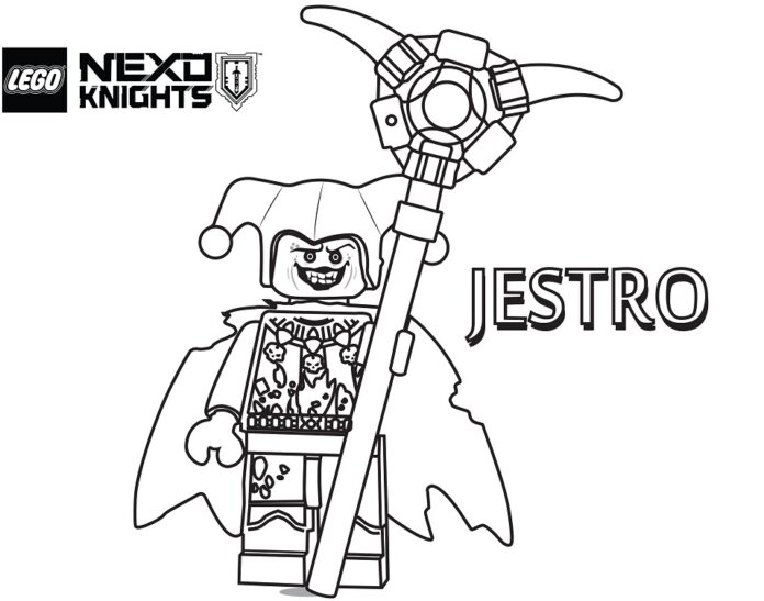 Livro para colorir Jestro imprimível de Nexo Knights