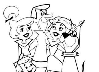The Jetsons family coloring book to print