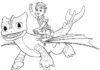 Libro da colorare Dragon riders Rescue crew per bambini da stampare