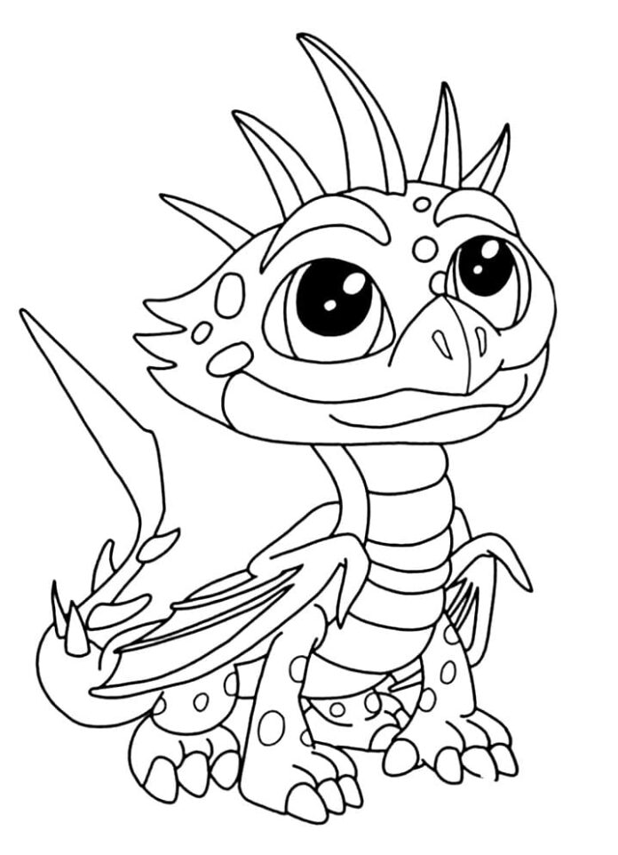 Färgbok för barn som kan skrivas ut och färgläggas av Dragon Riders