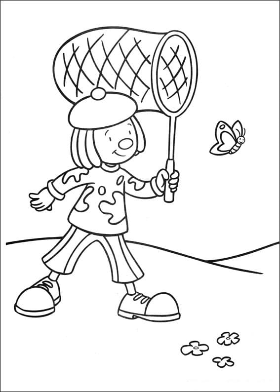 Jojo aus dem Zirkus Malbuch für Kinder zum Ausdrucken