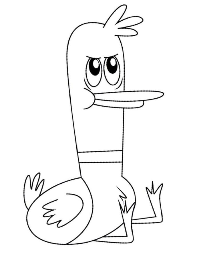 Duck Burnie színezőkönyv a Chuck's Choice-tól