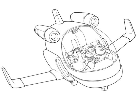 Kazoops coloring book fly a plane to print and online