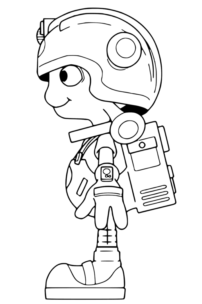 Cosmonaut Floogals coloring book to print and online