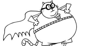 童話「猫のビッグ・ジム」の塗り絵