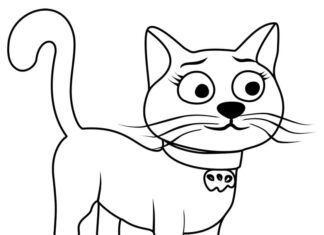 Színezőkönyv Kugel the Cat - Nyomtatható kutyás csomag