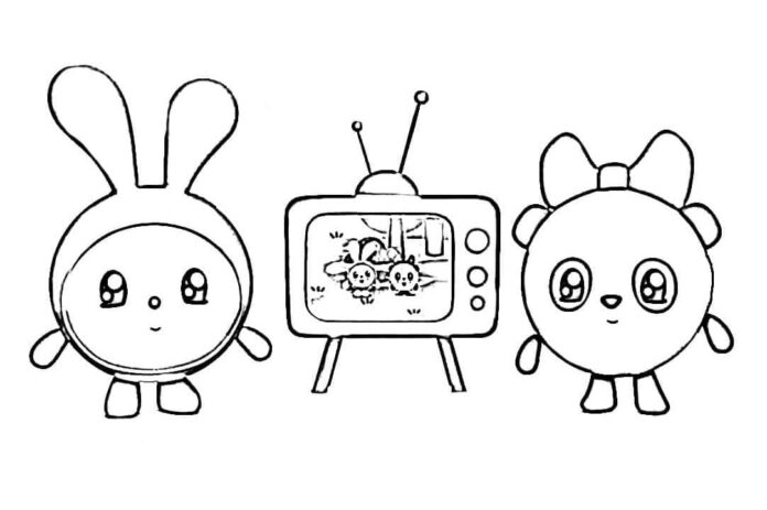 Online coloring book of Krasshy and Panda