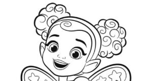 Cookie Fairy malebog til børn, som kan printes
