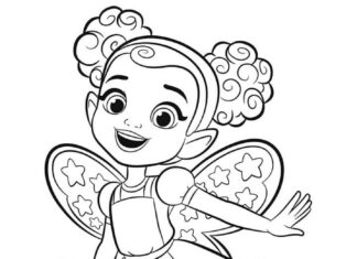Tulostettava Cookie Fairy -värityskirja lapsille