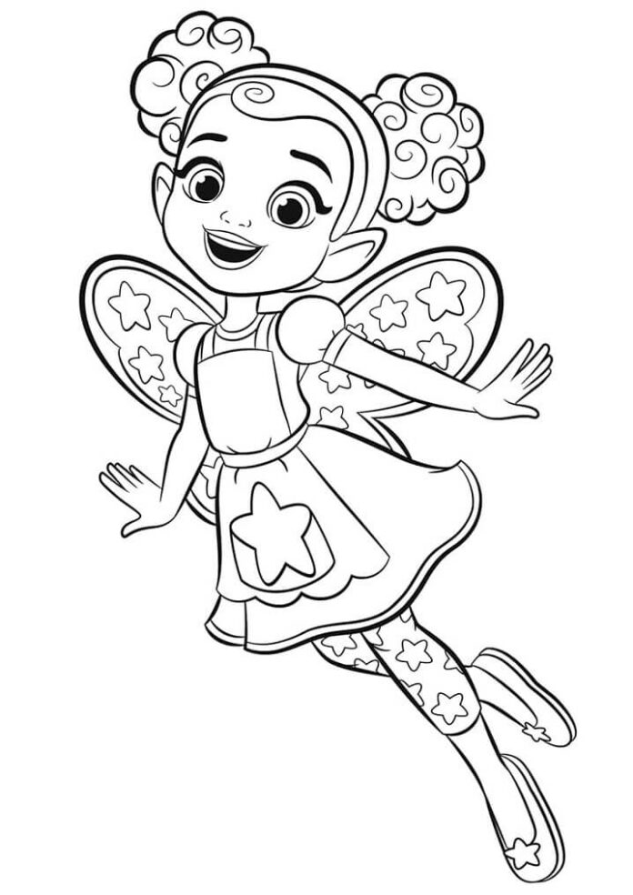 Omalovánky pro děti Cookie Fairy k vytisknutí