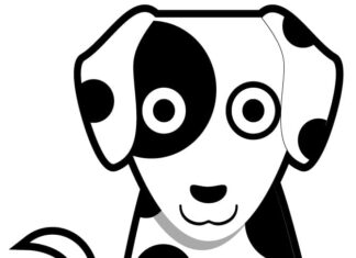 Livro colorido on-line Cão de ninhada