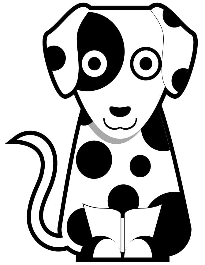 Online coloring book Litter dog