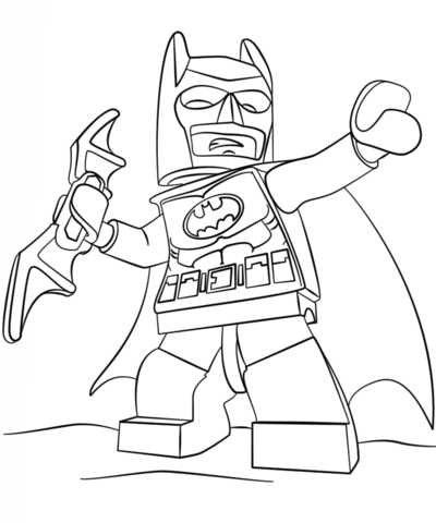 Lego Batman coloring book for kids to print