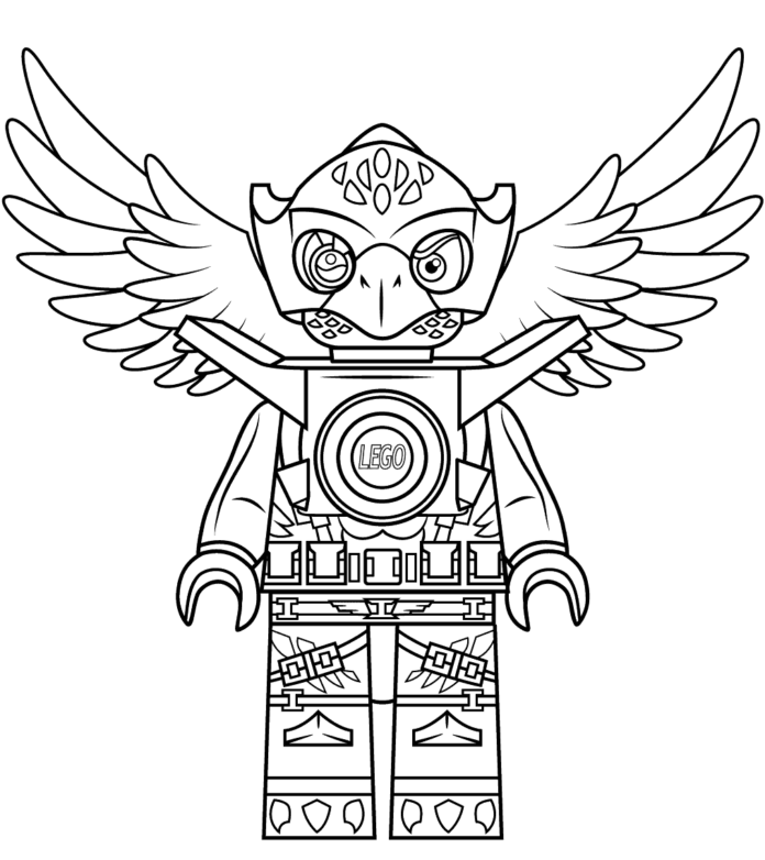 Livre à colorier imprimable Lego Chima Eagle Eris