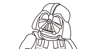 Libro para colorear Lego Darth Vader Star Wars