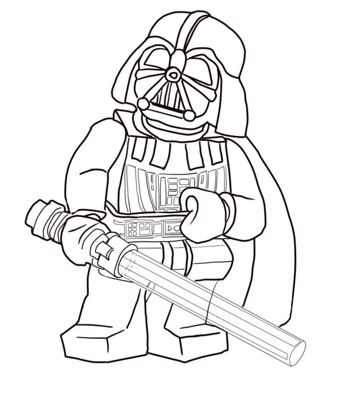 Lego Darth Vader Star Wars színezőkönyv