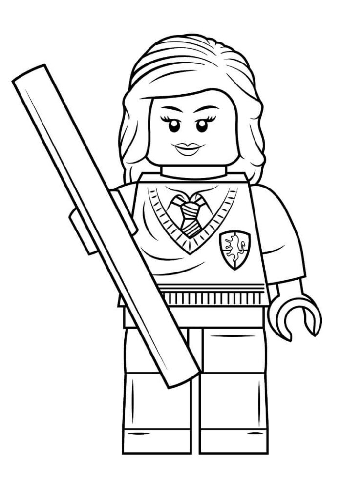 Lego Hermione Granger målarbok från Harry Potter att skriva ut