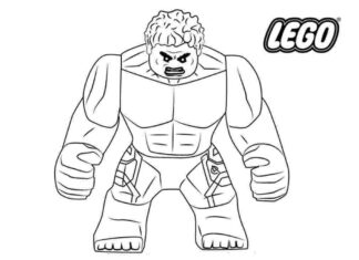 Libro para colorear de Lego Hulk
