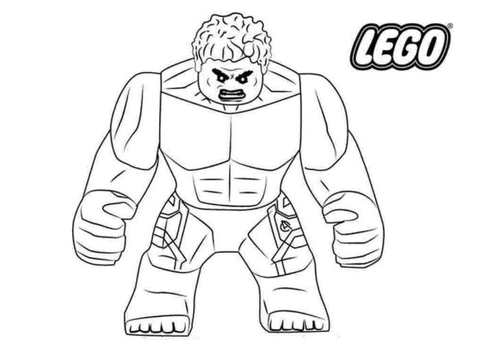 Libro para colorear de Lego Hulk para imprimir y online