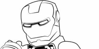 Lego Iron Man coloring book for kids to print