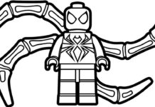 Lego Iron Spiderman tulostettava värityskirja