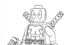 Lego Marvel Deadpool coloring book for kids to print