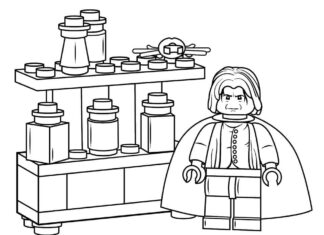 Lego Severus Snape printable coloring book